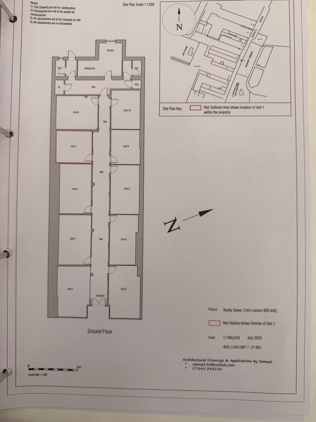 Architect ground floor plan of the market